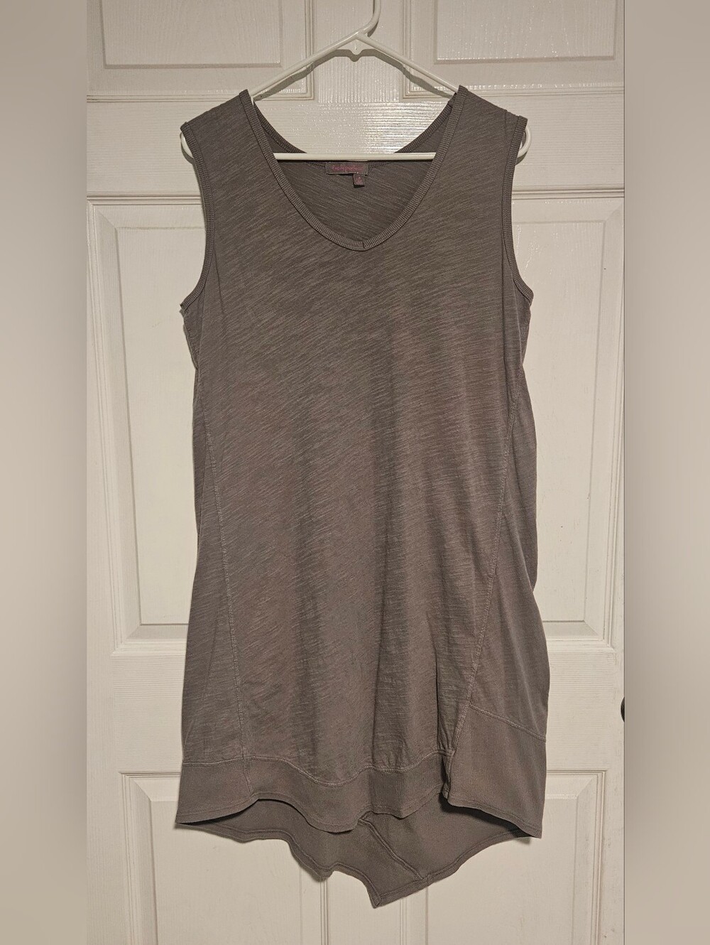 Fresh Produce Dress Casual Lagenlook Earthy Asymmetric Slub Knit Tunic USA Sz M